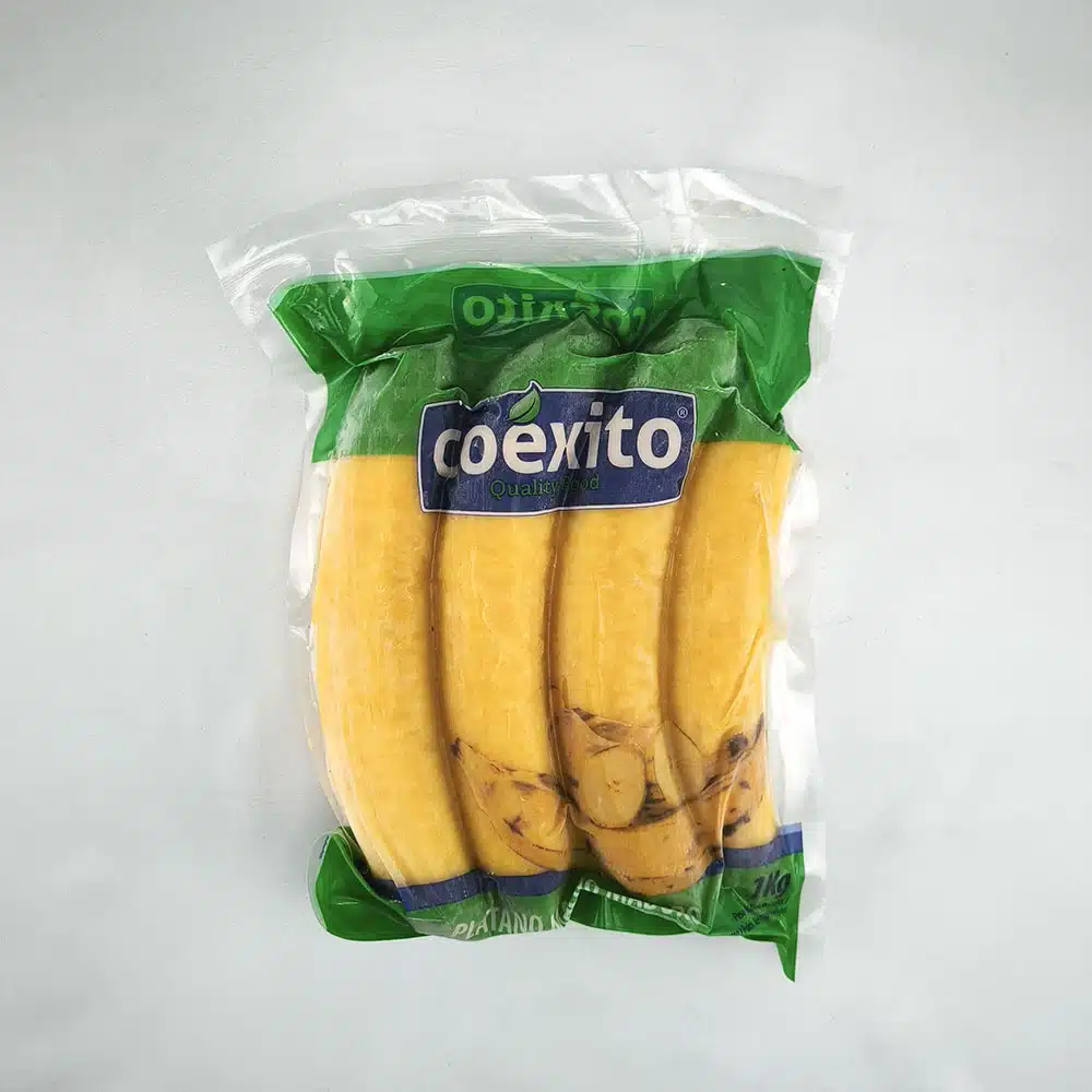 plátano maduro congelado