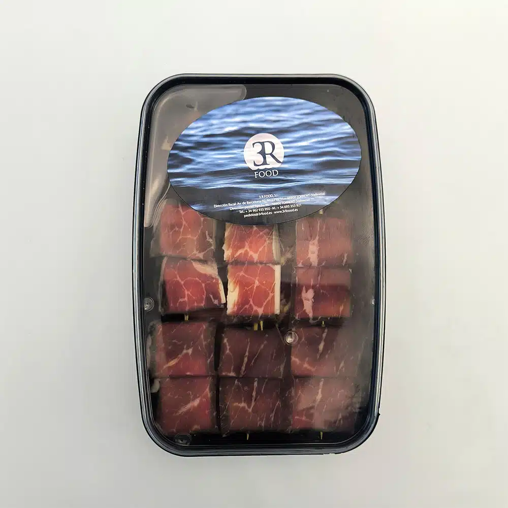 Pintxo de cecina y queso