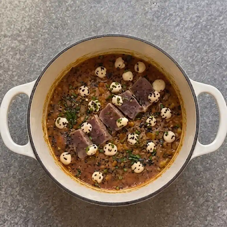 Receta de arroz cremoso con tataki de atún
